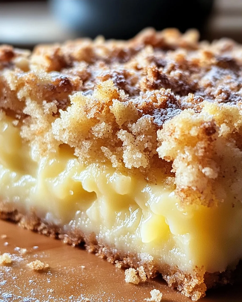 Streuselkuchen mit Pudding vom Blech