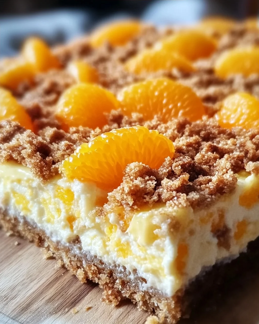Streuselquarkkuchen mit Mandarinen
