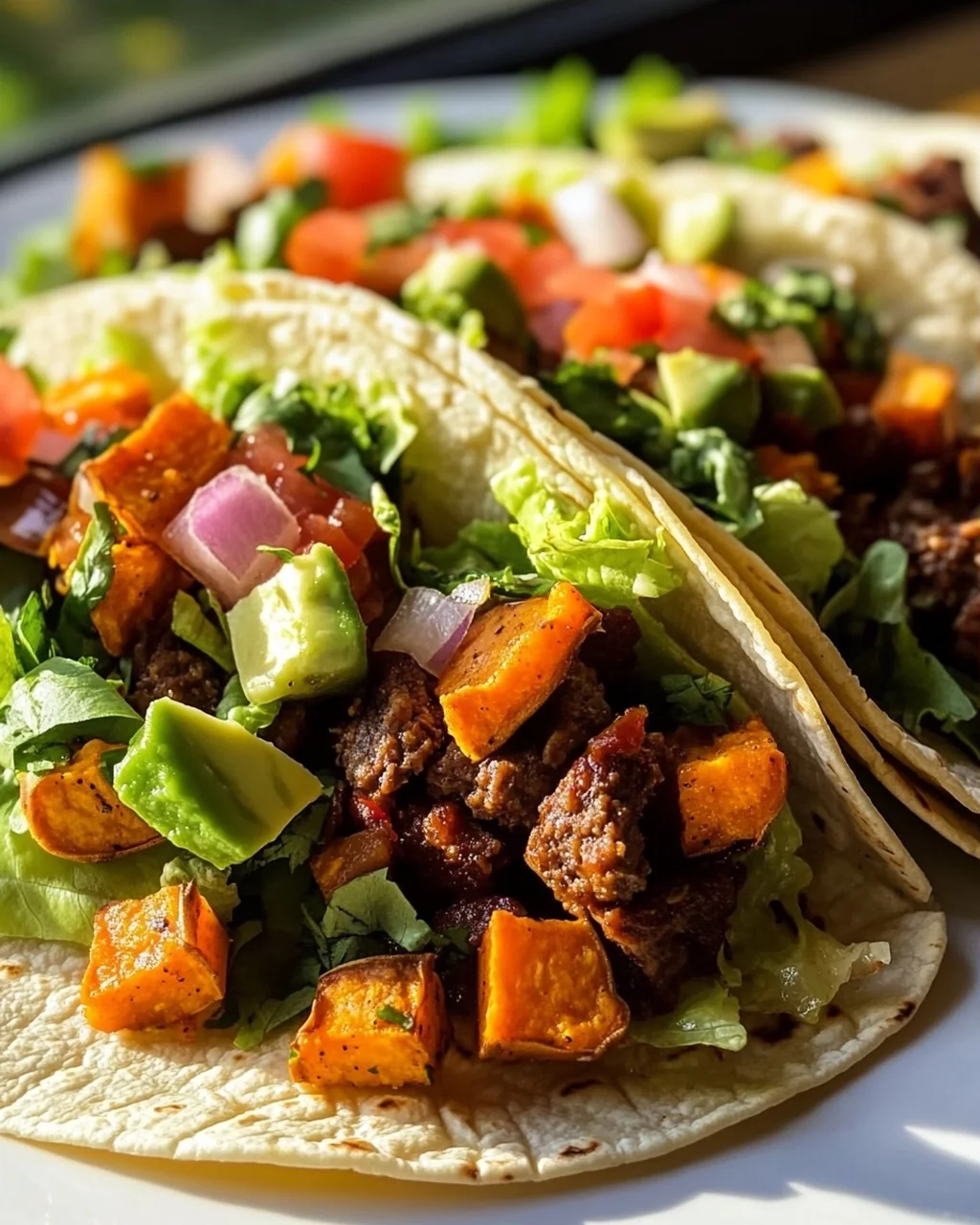 Süßkartoffel Hackfleisch Tacos: Frisch & Lecker mit Salat