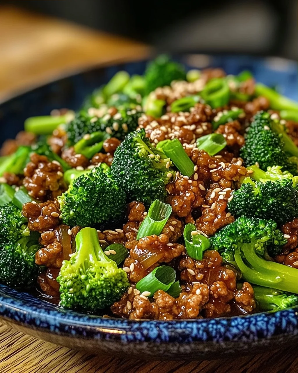 Teriyaki-Hackfleisch-Pfanne mit Brokkoli