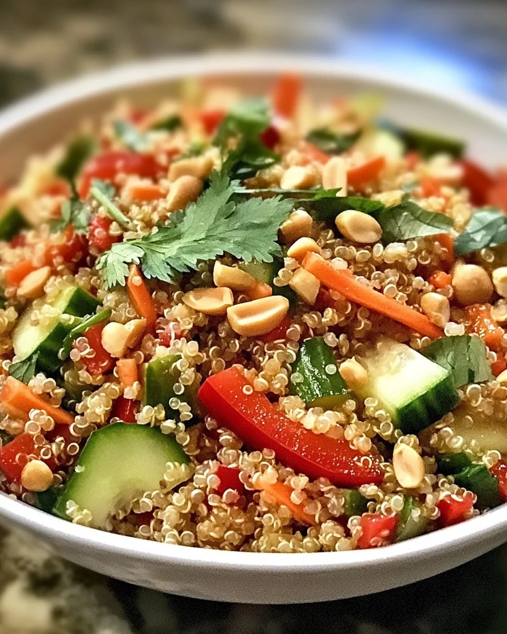 Thailändischer Quinoa Crunch Salat für jeden Tag