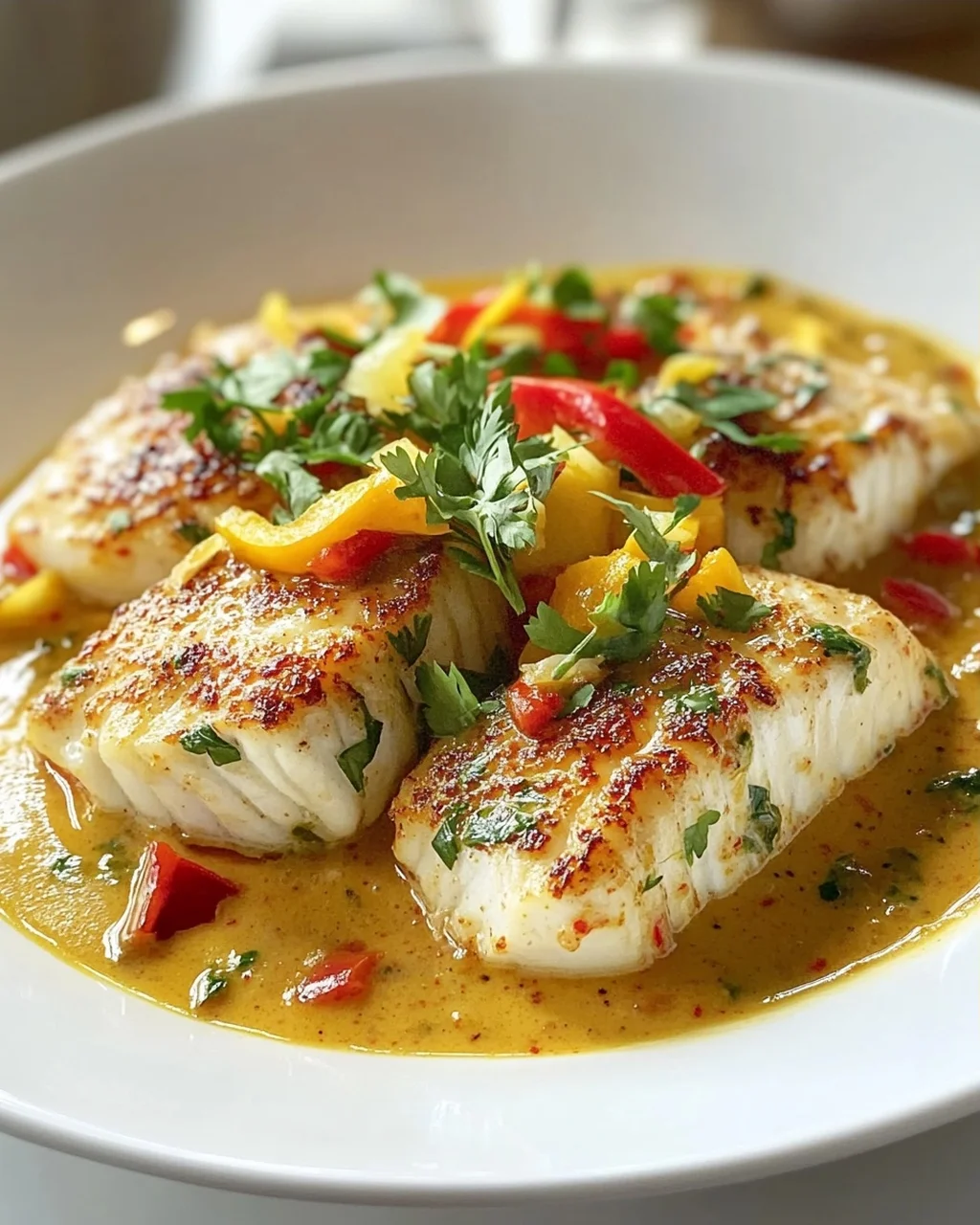 Tropischer Zackenbarsch mit würziger Kokosnuss-Sauce Rezept