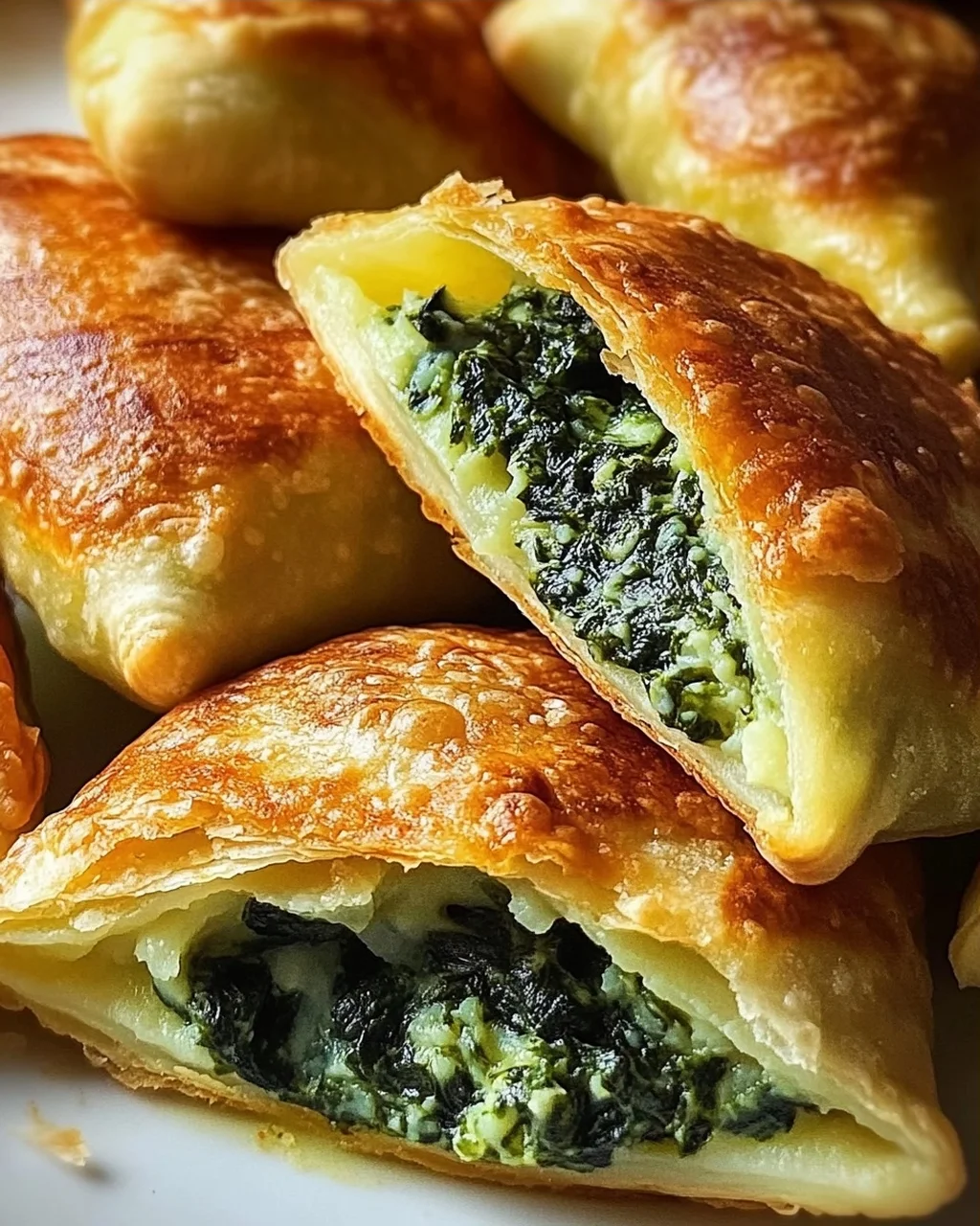 Vegane Kartoffeltaschen mit Spinat-Frischkäse-Füllung