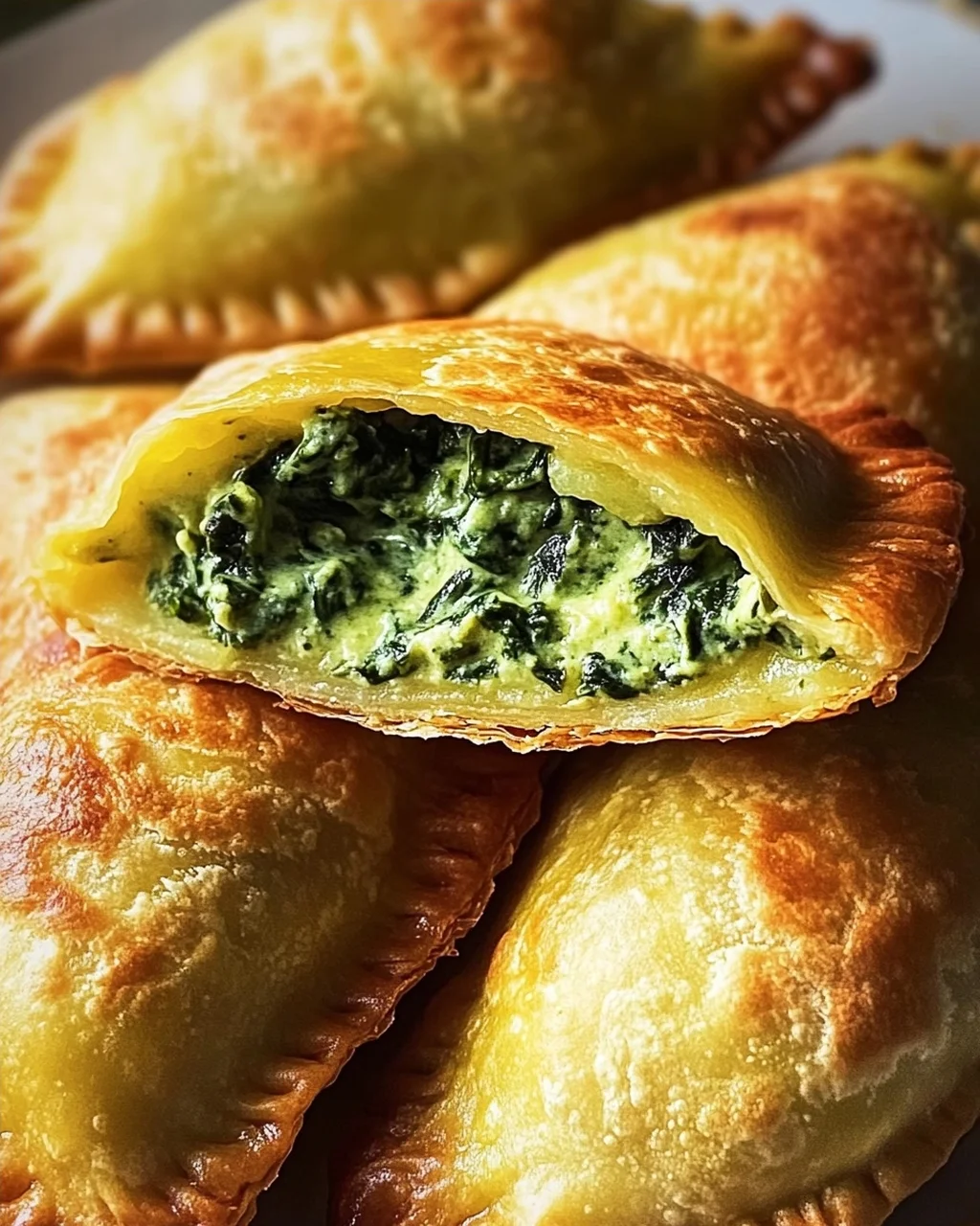 Vegane Kartoffeltaschen mit Spinat-Frischkäse-Füllung