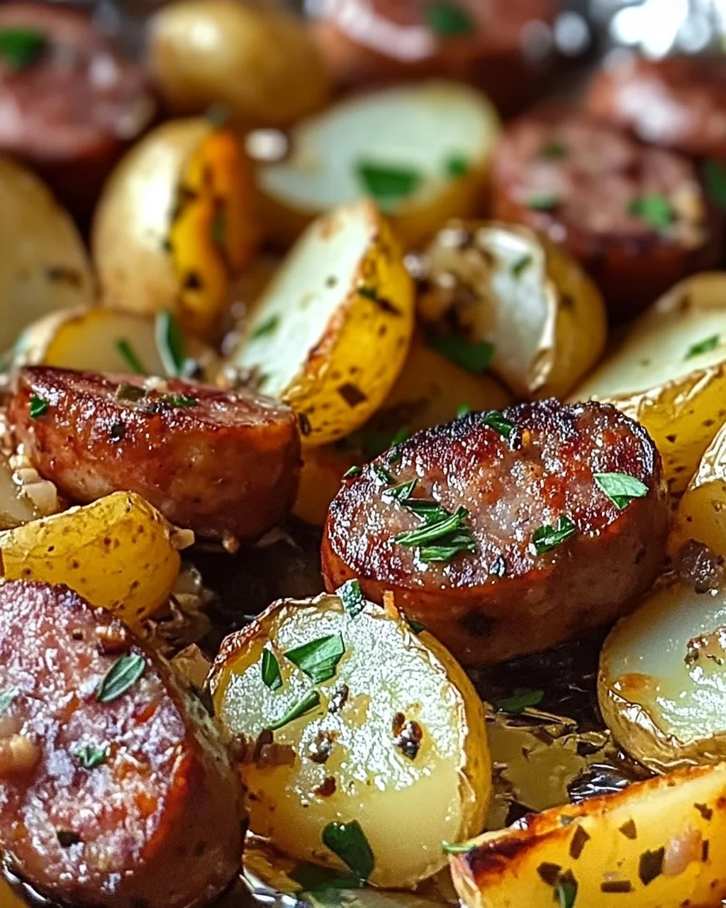 Wurst & Kartoffel Folienpaket schnell und lecker