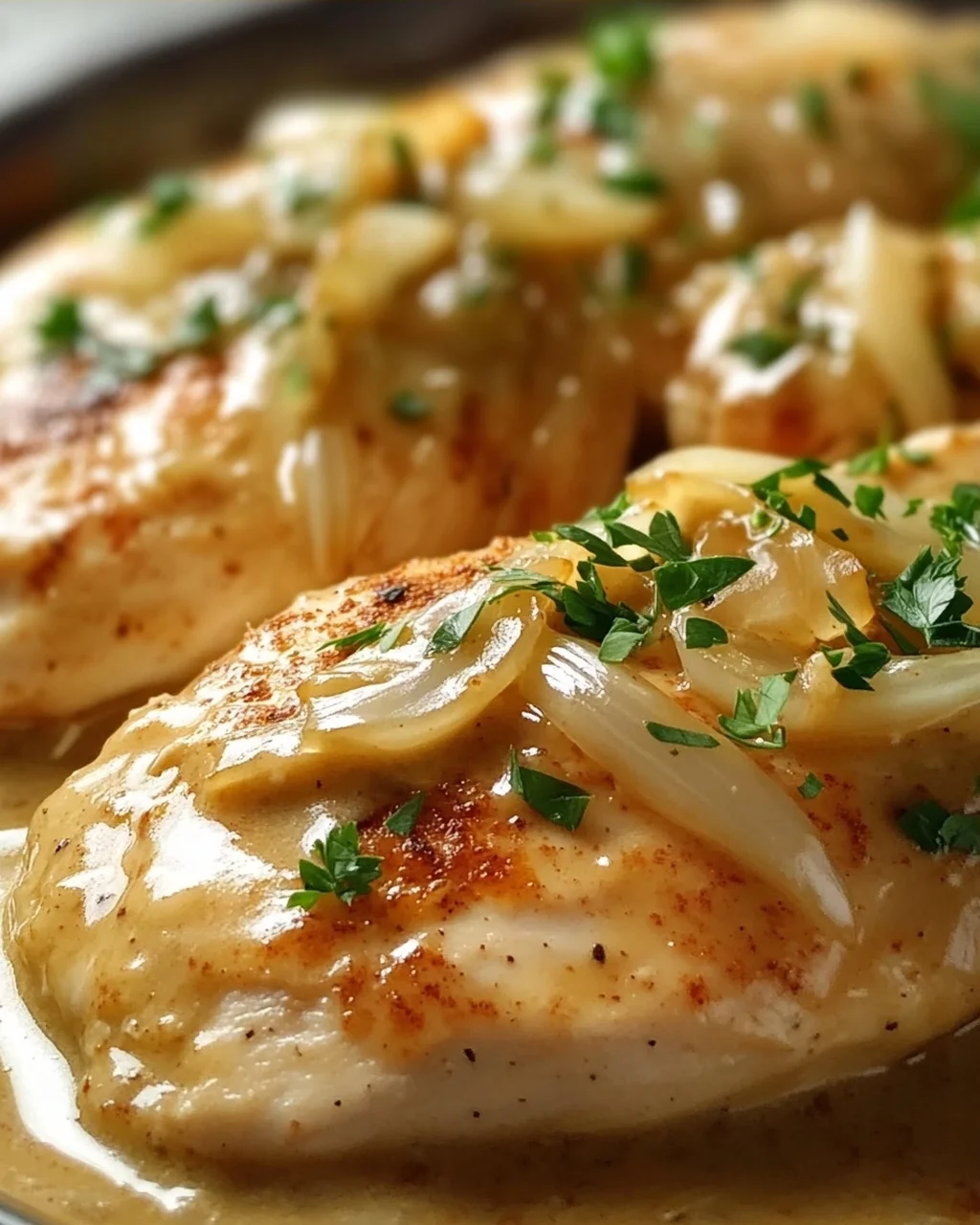 Zwiebel Sahne Hähnchen Rezept – Cremig & einfach lecker!
